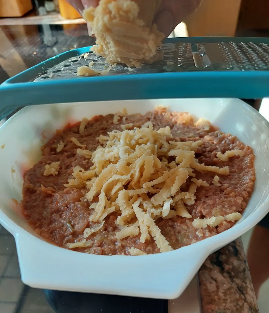 Crumble draufreiben