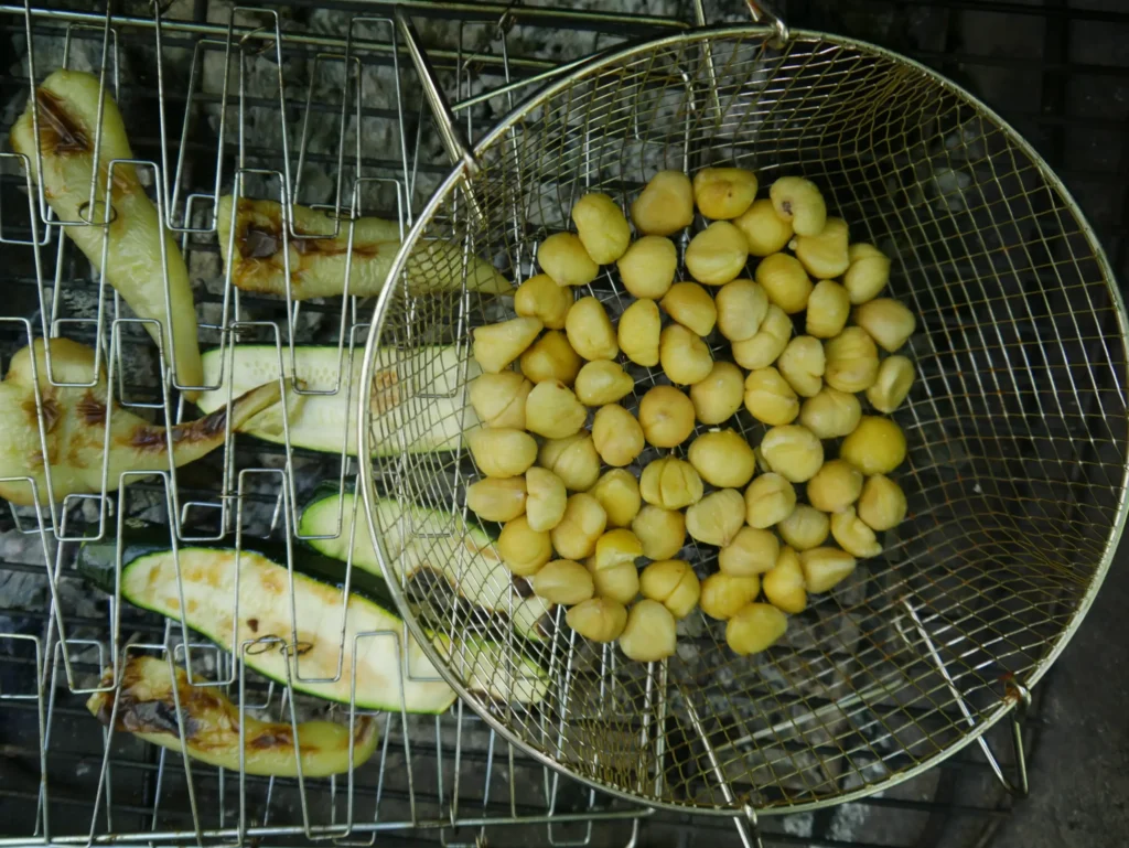 Gegrillte Kastanien