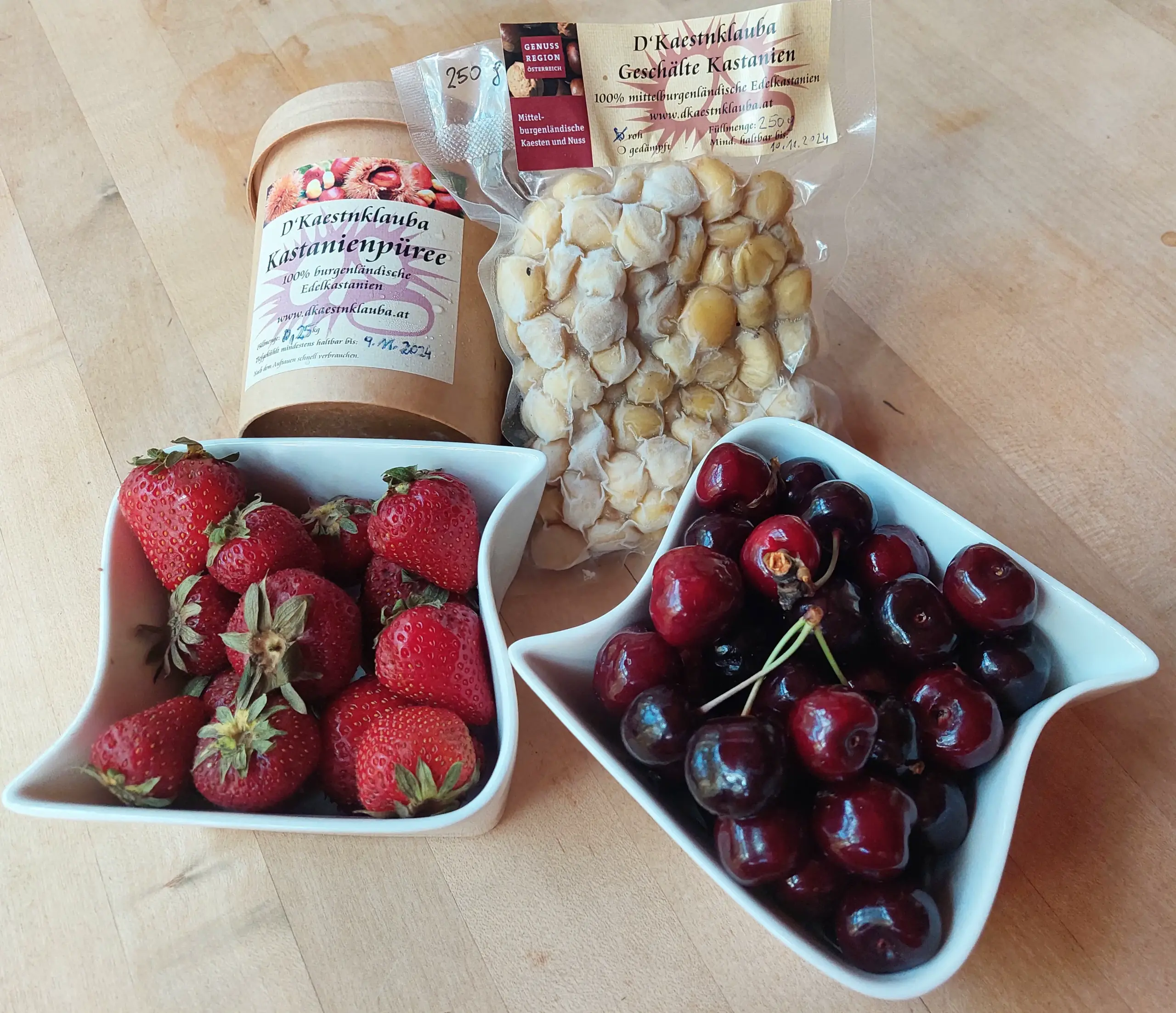 Kirschen, Erdbeeren Kastanien – pikante Beilagen